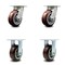 Service Caster 5 Inch Kingpinless Poly on Polyolefin Wheel Swivel Caster Swivel 2 Rigid, 2PK SCC-KP30S520-PPUR-2-R-2 - alternate 1
